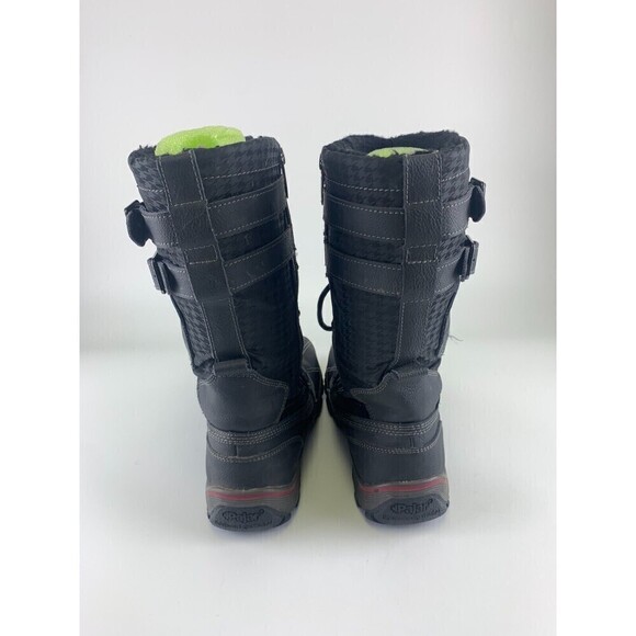 BOGO Pajar Mid Lace Up Snow Boot Black Suede Waterproof Zip Buckles Womens 6-6.5 - Picture 6 of 16